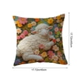 thumbnail image 3 of UP TO 70% OFF! YZEGDCH Easter Throw Pillow Covers 18x18 Inch Easter Decorations Rabbit Soft Plush Faux Fur Throw Pillows for Sofa Couch Bedroom Easter Gifts, 3 of 7