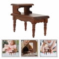 thumbnail image 4 of EeaseCA Mini Table 1:12 Scale Mini House Mini Furniture Model Retro Micro Scene Double Layer Coffee Table, 4 of 7