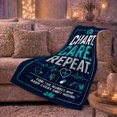 thumbnail image 5 of Chart Care Repeat Nurse Appreciation Text, Cozy Typography Art Scene, Warm Flannel Blanket for Living Room and Reading Nook, Art Lovers Graduation Gift, Artistic Home Decor, 5 of 7