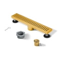 thumbnail image 4 of Voltaire 18" Stainless Steel Linear Shower Drain in Brushed Gold, 4 of 4