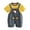 Yellow, variant on Hienoo Toddler Boys Casual Outfits Short Sleeve T-Shirt with Denim Overalls, Sizes 3-4T