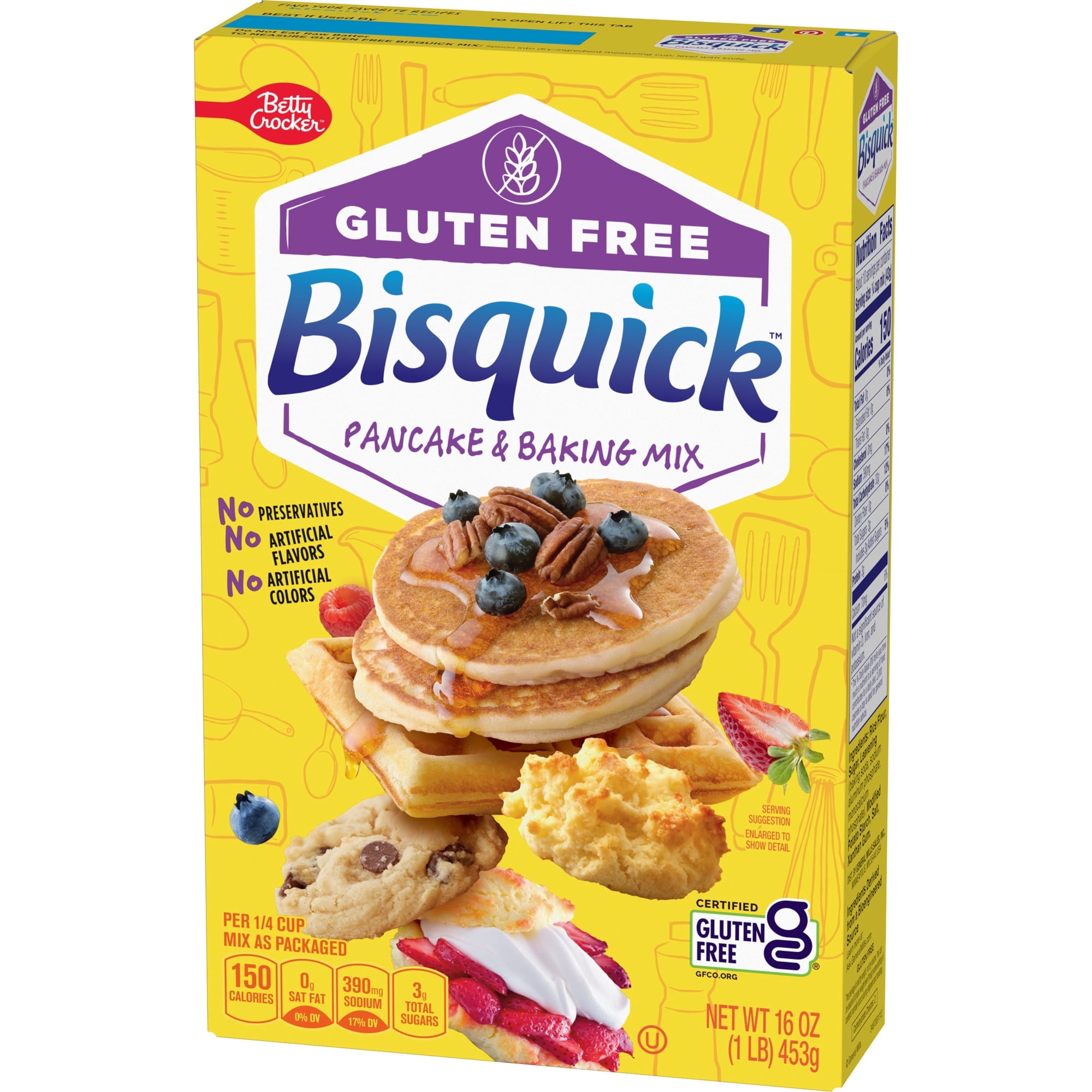 Betty Crocker Bisquick, Gluten Free Pancake and Baking Mix, 16 oz