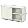 thumbnail image 7 of Patiojoy Wood Buffet Cupboard Kitchen Storage Cabinet Sideboard w/ Sliding Door Antique White, 7 of 7