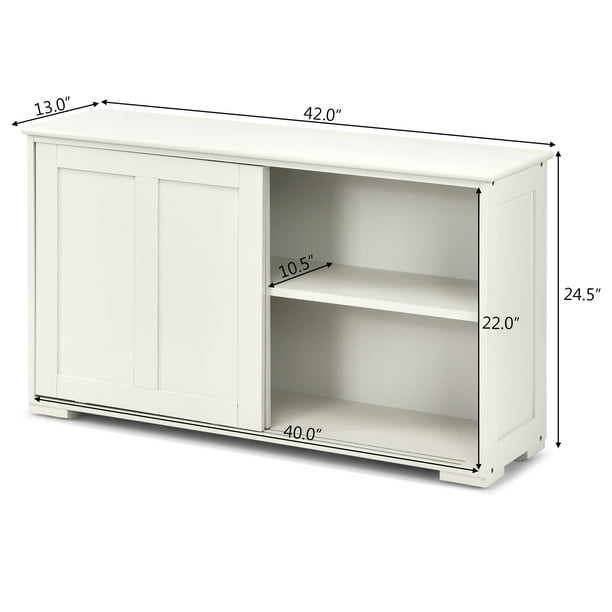 Costway kitchen storage cabinet sideboard buffet cupboard wood sliding door pantry deals