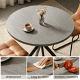 thumbnail image 4 of Small Round Dining Table for 2-4 People, 31.8" Modern Round Kitchen Table, Space-Saving Table for Living Dining Room, Coffee ,Apartment, 4 of 7