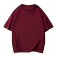 thumbnail image 5 of VNKIDY Classic Men T-Shirt Summer Cotton Oversized T-Shirt Solid Color Large Size Short Sleeve Round Neck Autumn Tops, 5 of 5