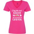 thumbnail image 3 of Inktastic Only the Best Nieces Get Promoted to Cousin Women's V-Neck T-Shirt, 3 of 5
