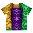 thumbnail image 2 of Mardi Gras Tiki Glass Party All Over Toddler T Shirt Multi 4T, 2 of 2