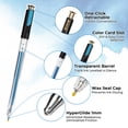 thumbnail image 6 of Retractable Glitter Gel Pens, 12 Colors Large Capacity Blue Glitter Metallic Gel Ink Pen, 1 mm Fine Point Smooth Writing Color Pens for Adult Coloring Book Note Taking Aesthetic Art Supplies, 6 of 8