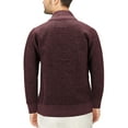 thumbnail image 2 of Men’s Quilted Lightweight Fleece Lined Two Tone Puffer Knitted Zipper Jacket (Burgundy, XL), 2 of 3