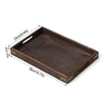 thumbnail image 5 of Service Tray with Handles, Serve Coffee, Tea, Cocktails, Appetizers, Rectangle Wood Breakfast Bed Tray 14.2x9.4 Inch, 5 of 8