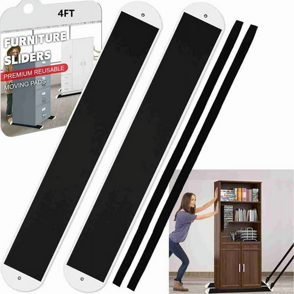 2 Pcs Large Appliance Slider with Pull Strap,Pull Furniture Slides,Moving Furniture Gliders Heavy Duty Sliding Sheet