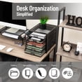 thumbnail image 4 of Mind Reader File Storage Drawers, Desk Organizer, Multi-Purpose, Crafts, 11"L x 14"W x 11"H, Black, 4 of 8