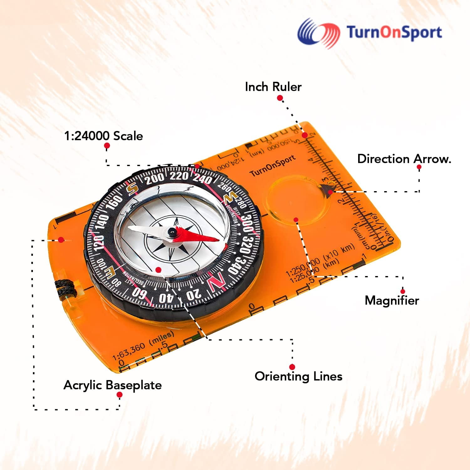 Orienteering Compass Hiking Backpacking Compass Advanced Scout
