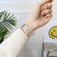 thumbnail image 3 of TPU Crystal Clear One-Piece Band Case Compatible with Apple Watch Bands 44mm, for Men Women Boys Girls Jelly Sport Case Band for iWatch Series 6/5/4/SE 44mm Shockproof Protective, Glitter, 3 of 4