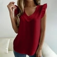 thumbnail image 2 of Blusas de Manga Larga para las Mujeres Color Sólido V-Cuello Cremallera Top Casual, Relajado Ajuste Blusa Diaria, 2 of 9