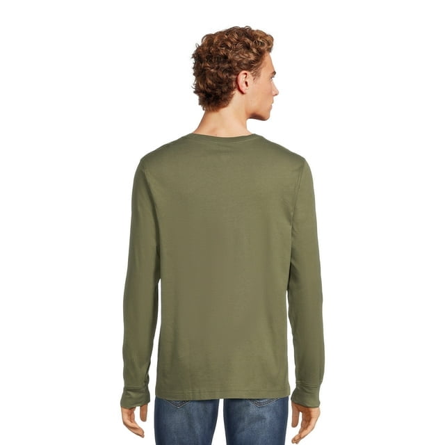 George Men's and Big Men’s Long Sleeve Crewneck T-Shirts, 3-Pack, Sizes XS-3XLT