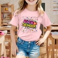 thumbnail image 2 of LUOGENLI T-Shirt pour Filles Enfants Rentrée des Classes Imprimé Décontracté Manches Courtes Haut T-Shirt Maxi Chemises pour Filles 2025 Fendu 3-4 Ans, 2 of 7