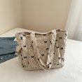 thumbnail image 2 of Bolso Transporte Mano Pana para Mujer Al Aire Libre Con Patrón Lazo, 2 of 9
