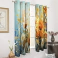 thumbnail image 2 of Sunflower Window Curtain Panels Grommet Blackout Curtains Blackout Curtains for Living Room, 2 of 7