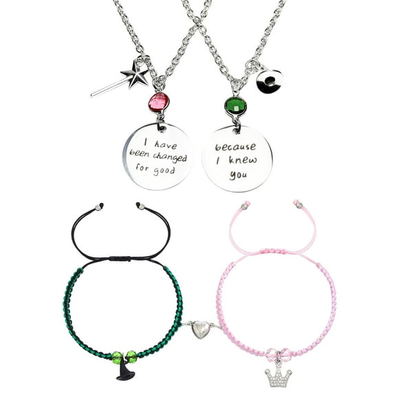 Pulseras ZAOQIAN Elphaba Galinda Friendship con diamantes de imitación