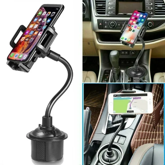 Universal Car Mount Adjustable Gooseneck Cup Holder Cradle For Cell Phone New