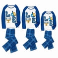 thumbnail image 2 of LuLiaMenton Christmas Pajamas, Love Dreidel Print, Red Plaid Matching PJs, Plus Sizes, 2-3T-Kid, 2 of 5