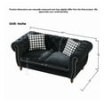 thumbnail image 5 of Newest 3+2 Seater ‌velvet upholstery fabric Sofa with Roll Armrest & Nailhead,Upholstered Mid Century Modern Couch,3 Seater & 2 Seater Couch for Living Room, Office, Apartment, Black, 5 of 9