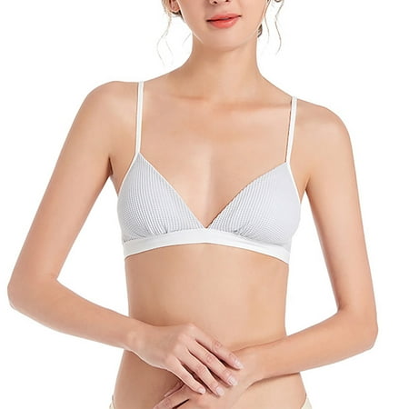 

Holiday Savings Clearance 2022! DZT1968 Rimless Bra Thin Cup Girl Sexy Comfortable Lace Underwear
