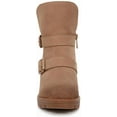 thumbnail image 4 of Naturalizer Women's Verney Moto Water Repellent Bootie Brown Suede 11M, 4 of 5