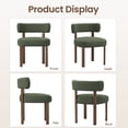 thumbnail image 5 of EOP Farmhouse Dining Chairs Set of 2, Upholstered Fabric Kitchen Chairs with Curved Backrest Wood Chairs for Kitchen Living Room Restaurant Seating Dining Room, Green, 5 of 10