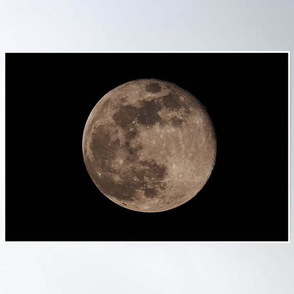 Big Full Moon - Moon Poster Wall Art, Modern Wall Decor, 8x12 UNFRAMED