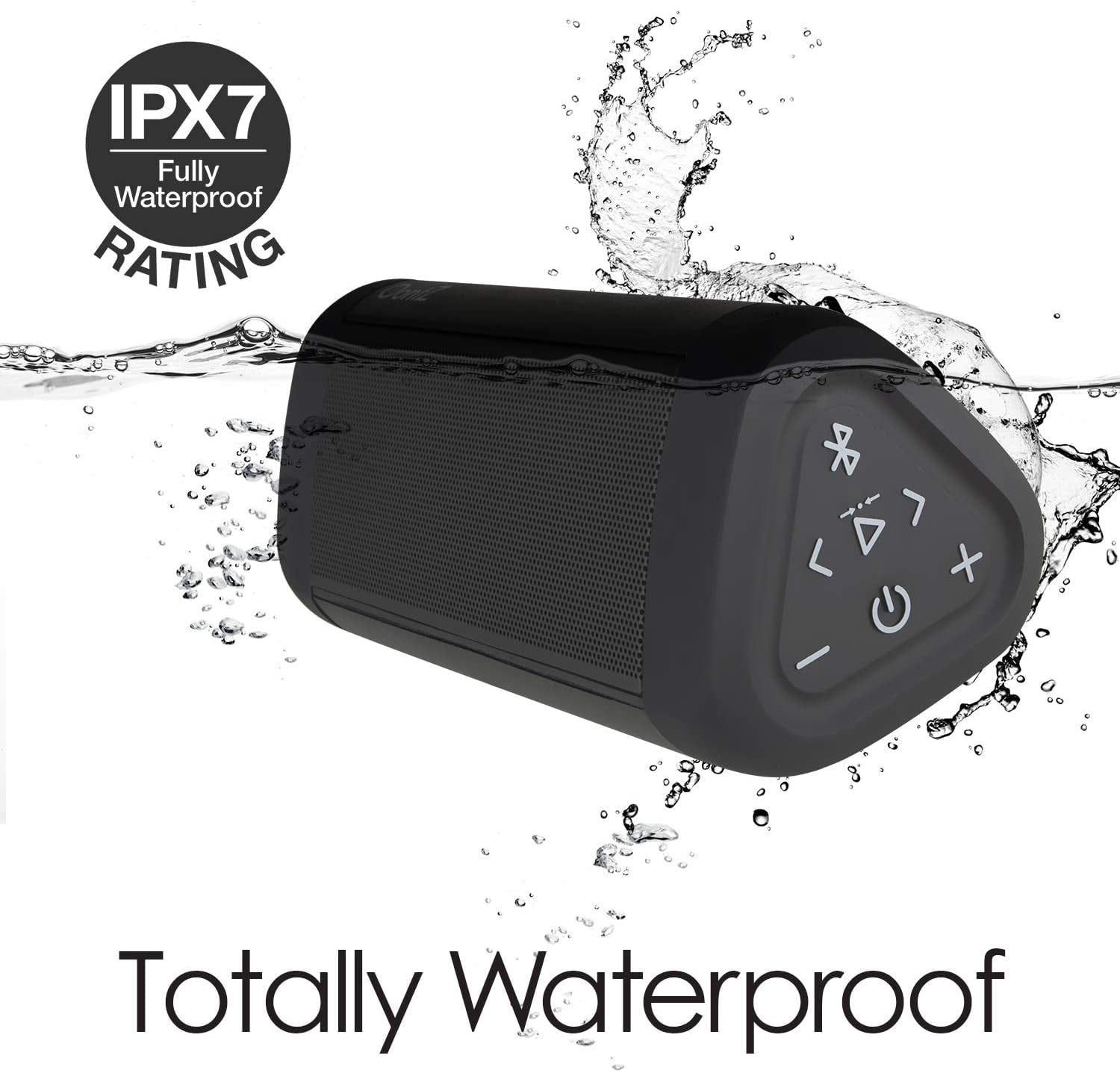 Oontz Angle 3 ULTRA Bluetooth Speaker - Waterproof Speaker, Black