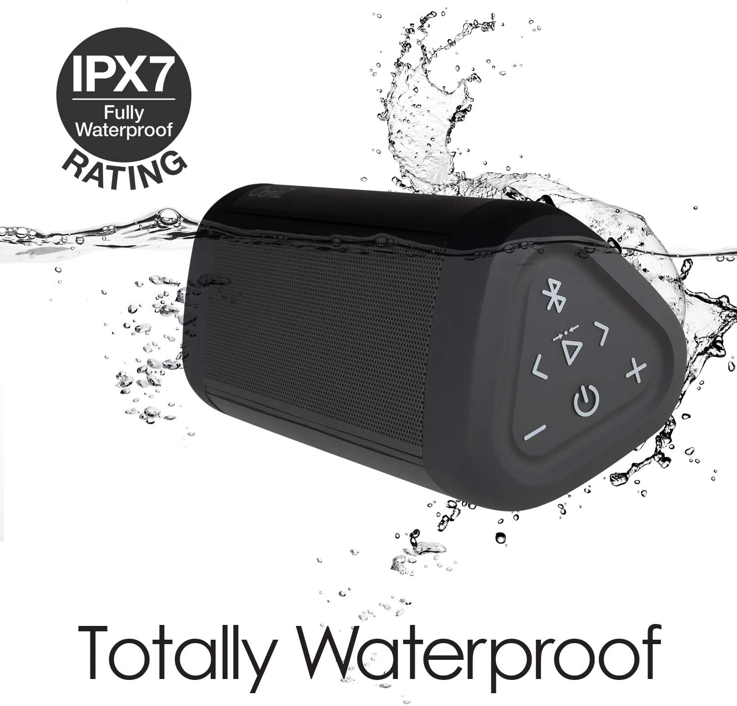 OontZ Ultra Bluetooth Speaker, Portable Wireless Speaker, impressive Clear Loud Sound, up to 100 ft Bluetooth Range, Waterproof (Black) - image 3 of 10