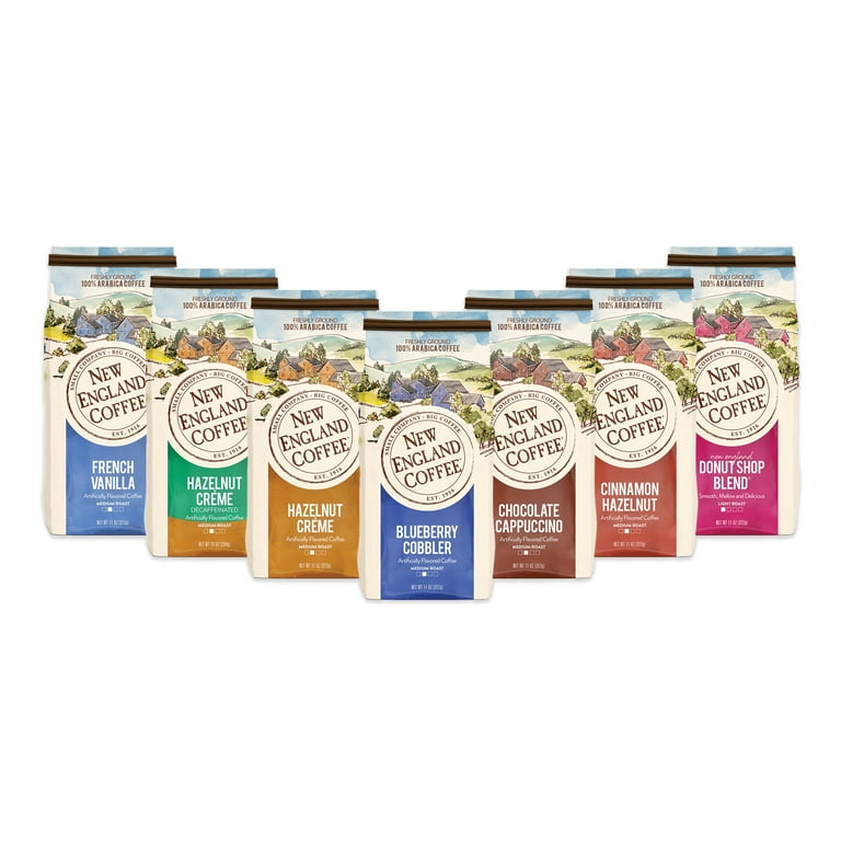 New England Coffee Cinnamon Hazelnut Ground Coffee 11 oz Medium