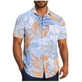 thumbnail image 2 of Weiqiqre Chemise de Golf pour Homme à Manches Courtes, Boutonnée, Chemises de Jeu de Quilles, Rétro, Été, Tropicale, Plage, Chemise Habillée Décontractée pour Homme, 2 of 6