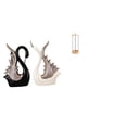 thumbnail image 1 of estatua de cisne,Figuras de cisne,estatuas,decoración del hogar,fiesta de bodas,Escultura de cerámica Arte Adorno Centros de mesa,Porta pajitas,Dispensador de pajitas con soporte de acrílico, 1 of 8