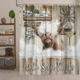thumbnail image 2 of Uokiuki Farmhouse Brown Vintage Cow Shower Curtain, 2 of 3