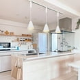 thumbnail image 4 of KAYYELAMP Set of Three White Metal Cone Lampshade H Type Track Light 3.2 Ft Adjusted Cord E12 Base Modern Design Track Lamp for Kitchen Stairs Home(No Bulb, Track), 4 of 7