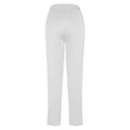 thumbnail image 4 of Endives Satin Pants For Women Casual Tie Elastic High Waisted Cropped Pant With Pockets Summer Slacks, 4 of 5