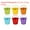 Green/Yellow/Orange/Blue/Red/Purple, variant on Small Metal Buckets with Handle Mini Galvanized Bucket Colorful Easter Buckets Red 2.7"x2.3" 6 Pcs