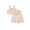 a-Beige303117, variant on FINALGANG Girls Kids Spaghetti Strap Ruffled Polka Dot Print Top Matching Wide Leg Pants Two Piece Casual Outfit Set For Toddlers Summer Daily Wear Outdoor Activities Classic Outfit