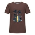 thumbnail image 5 of Miqool Men's Oversized T-Shirts Summer Casual Crew Neck Short Sleeve Palm Tree Print Graphic Tees Holiday Beach Hawaiian Shirts (Regular or Big & Tall), 5 of 5