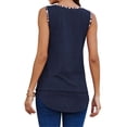 thumbnail image 1 of facefd Débardeur Femme Léopard Couture Croisée Col en V Bleu TTG, 1 of 6