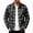 Dark Gray, variant on hoksml Men's Buffalo Plaid Zip Up Shacket Point Collar Dual Chest Pockets Stretch Flannel Jacket Comfort