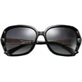 thumbnail image 2 of FEISEDY Polarized Women Square Sunglasses Sparkling Composite Shiny Frame B2289, 2 of 5