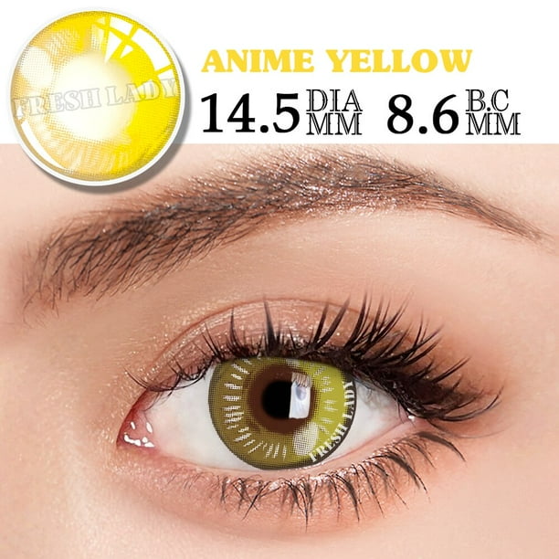 UYAAI lentes de contacto de Color arcoiris para Halloween lentes de Color rosa para ojos 1 par 14 5mm