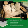 thumbnail image 5 of Plush Paws Products Velvet Convertible Rear Seat Cover | Durable Diamond Stitching | Washable & Waterproof Back Seat Cover | Car, Truck & SUV | Nonslip, Tear Resistant Protection | X-Large Desert Sand, 5 of 6