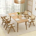 thumbnail image 2 of Costway Set of 4 Rattan Accent Chairs Dining Chairs Modern Living Room Chairs White, 2 of 9