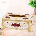 thumbnail image 3 of Caja de Pañuelos Adornada Moderna perfecl Servilletero de Papel Decoración Hotel Soporte de Almacenamiento Rojo Dorado Blanco, 3 of 4